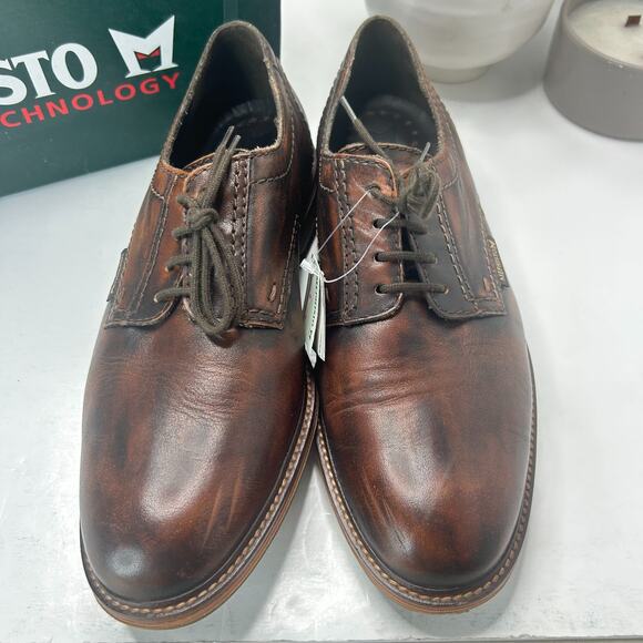 Mephisto Waino Leather Derby Shoes Lace Up Dark Brown Men 9 Tried On Comfort - Picture 7 of 10